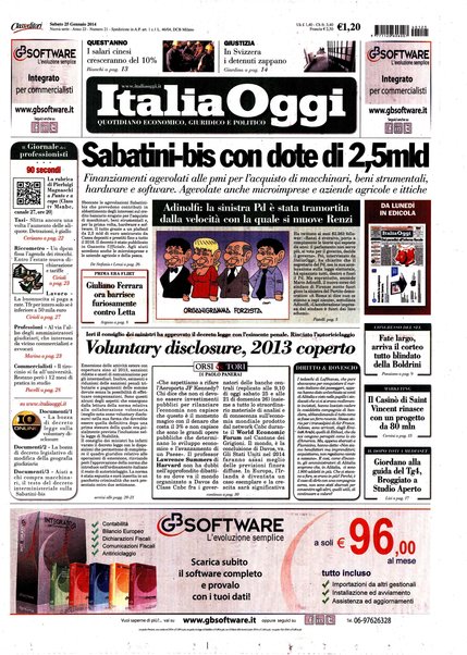 Italia oggi : quotidiano di economia finanza e politica